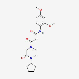 3-(4-cyclopentyl-3-oxopiperazin-1-yl)-N-(2,4-dimethoxyphenyl)-3-oxopropanamide