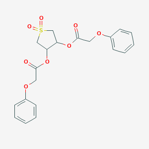 molecular formula C20H20O8S B377846 1,1-Dioxido-4-[(phenoxyacetyl)oxy]tetrahydro-3-thienyl phenoxyacetate 