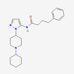 N-[1-(1-cyclohexyl-4-piperidinyl)-1H-pyrazol-5-yl]-4-phenylbutanamide