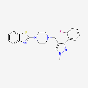 2-(4-{[3-(2-fluorophenyl)-1-methyl-1H-pyrazol-4-yl]methyl}-1-piperazinyl)-1,3-benzothiazole