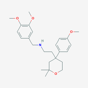 molecular formula C25H35NO4 B377849 N-(3,4-Dimethoxybenzyl)-2-[4-(4-methoxyphenyl)-2,2-dimethyltetrahydro-2H-pyran-4-yl]ethanamine 