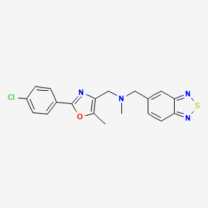 (2,1,3-benzothiadiazol-5-ylmethyl){[2-(4-chlorophenyl)-5-methyl-1,3-oxazol-4-yl]methyl}methylamine