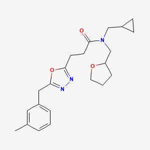 N-(cyclopropylmethyl)-3-[5-(3-methylbenzyl)-1,3,4-oxadiazol-2-yl]-N-(tetrahydro-2-furanylmethyl)propanamide