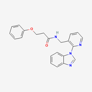 N-{[2-(1H-benzimidazol-1-yl)-3-pyridinyl]methyl}-3-phenoxypropanamide