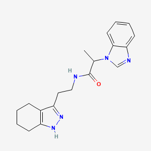 2-(1H-benzimidazol-1-yl)-N-[2-(4,5,6,7-tetrahydro-2H-indazol-3-yl)ethyl]propanamide