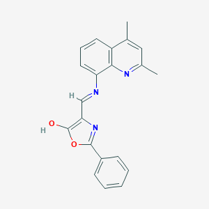 4-{[(2,4-dimethyl-8-quinolinyl)amino]methylene}-2-phenyl-1,3-oxazol-5(4H)-one