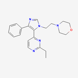 4-{2-[5-(2-ethylpyrimidin-4-yl)-4-phenyl-1H-imidazol-1-yl]ethyl}morpholine