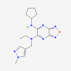 6-N-cyclopentyl-5-N-ethyl-5-N-[(1-methylpyrazol-4-yl)methyl]-[1,2,5]oxadiazolo[3,4-b]pyrazine-5,6-diamine