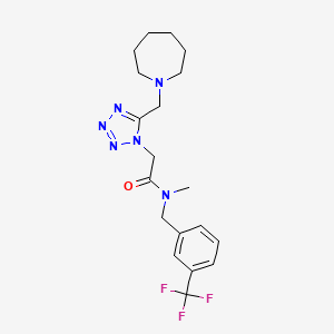 2-[5-(1-azepanylmethyl)-1H-tetrazol-1-yl]-N-methyl-N-[3-(trifluoromethyl)benzyl]acetamide