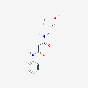 N-(3-ethoxy-2-hydroxypropyl)-N'-(4-methylphenyl)malonamide