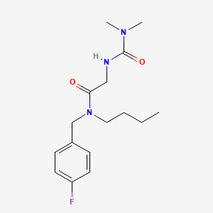 N-butyl-2-{[(dimethylamino)carbonyl]amino}-N-(4-fluorobenzyl)acetamide