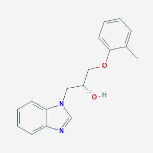 molecular formula C17H18N2O2 B377856 1-Benzoimidazol-1-yl-3-o-tolyloxy-propan-2-ol CAS No. 333437-05-1