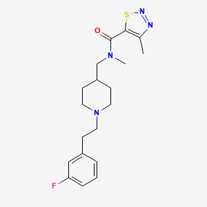 N-({1-[2-(3-fluorophenyl)ethyl]-4-piperidinyl}methyl)-N,4-dimethyl-1,2,3-thiadiazole-5-carboxamide