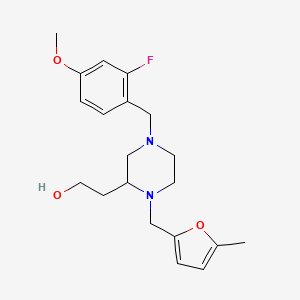 2-{4-(2-fluoro-4-methoxybenzyl)-1-[(5-methyl-2-furyl)methyl]-2-piperazinyl}ethanol