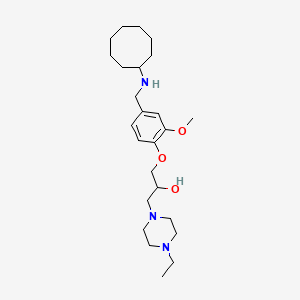 1-[4-[(Cyclooctylamino)methyl]-2-methoxyphenoxy]-3-(4-ethylpiperazin-1-yl)propan-2-ol