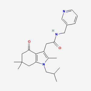 2-(1-isobutyl-2,6,6-trimethyl-4-oxo-4,5,6,7-tetrahydro-1H-indol-3-yl)-N-(3-pyridinylmethyl)acetamide