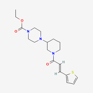 ethyl 4-{1-[(2E)-3-(2-thienyl)-2-propenoyl]-3-piperidinyl}-1-piperazinecarboxylate