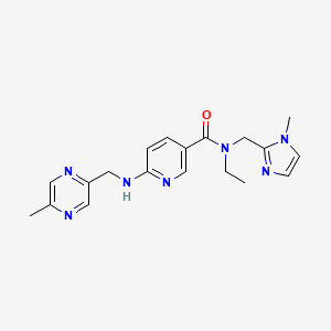 N-ethyl-N-[(1-methylimidazol-2-yl)methyl]-6-[(5-methylpyrazin-2-yl)methylamino]pyridine-3-carboxamide