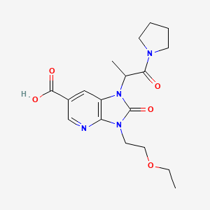 3-(2-ethoxyethyl)-1-(1-methyl-2-oxo-2-pyrrolidin-1-ylethyl)-2-oxo-2,3-dihydro-1H-imidazo[4,5-b]pyridine-6-carboxylic acid