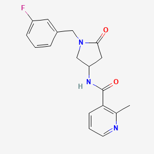 N-[1-(3-fluorobenzyl)-5-oxo-3-pyrrolidinyl]-2-methylnicotinamide