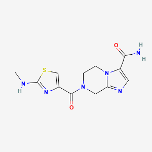 7-{[2-(methylamino)-1,3-thiazol-4-yl]carbonyl}-5,6,7,8-tetrahydroimidazo[1,2-a]pyrazine-3-carboxamide