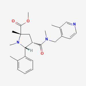 methyl (2S,4S,5R)-1,2-dimethyl-4-[methyl-[(3-methylpyridin-4-yl)methyl]carbamoyl]-5-(2-methylphenyl)pyrrolidine-2-carboxylate