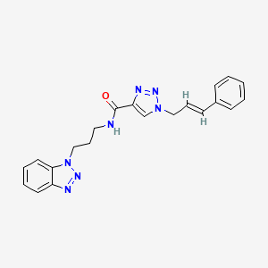 N-[3-(1H-1,2,3-benzotriazol-1-yl)propyl]-1-[(2E)-3-phenyl-2-propen-1-yl]-1H-1,2,3-triazole-4-carboxamide