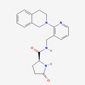 (2S)-N-[[2-(3,4-dihydro-1H-isoquinolin-2-yl)pyridin-3-yl]methyl]-5-oxopyrrolidine-2-carboxamide