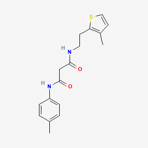 N-(4-methylphenyl)-N'-[2-(3-methyl-2-thienyl)ethyl]malonamide