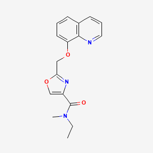 N-ethyl-N-methyl-2-[(8-quinolinyloxy)methyl]-1,3-oxazole-4-carboxamide