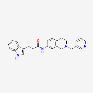 3-(1H-indol-3-yl)-N-[2-(pyridin-3-ylmethyl)-3,4-dihydro-1H-isoquinolin-7-yl]propanamide