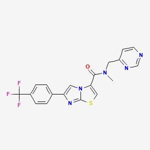 N-methyl-N-(4-pyrimidinylmethyl)-6-[4-(trifluoromethyl)phenyl]imidazo[2,1-b][1,3]thiazole-3-carboxamide