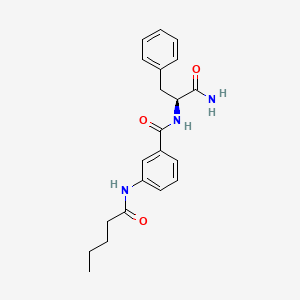 N-[(1S)-2-amino-1-benzyl-2-oxoethyl]-3-(pentanoylamino)benzamide