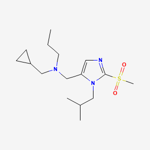 N-(cyclopropylmethyl)-N-[[3-(2-methylpropyl)-2-methylsulfonylimidazol-4-yl]methyl]propan-1-amine