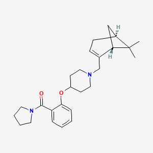 [2-[1-[[(1R,5S)-6,6-dimethyl-2-bicyclo[3.1.1]hept-2-enyl]methyl]piperidin-4-yl]oxyphenyl]-pyrrolidin-1-ylmethanone