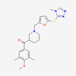 (4-methoxy-3,5-dimethylphenyl)[1-({5-[(4-methyl-4H-1,2,4-triazol-3-yl)thio]-2-furyl}methyl)-3-piperidinyl]methanone