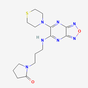 1-(3-{[6-(4-thiomorpholinyl)[1,2,5]oxadiazolo[3,4-b]pyrazin-5-yl]amino}propyl)-2-pyrrolidinone