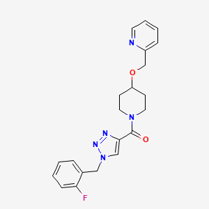 2-{[(1-{[1-(2-fluorobenzyl)-1H-1,2,3-triazol-4-yl]carbonyl}-4-piperidinyl)oxy]methyl}pyridine