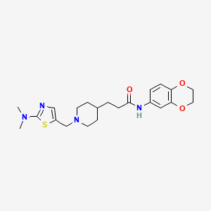 N-(2,3-dihydro-1,4-benzodioxin-6-yl)-3-(1-{[2-(dimethylamino)-1,3-thiazol-5-yl]methyl}-4-piperidinyl)propanamide