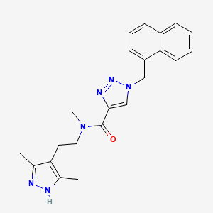 N-[2-(3,5-dimethyl-1H-pyrazol-4-yl)ethyl]-N-methyl-1-(1-naphthylmethyl)-1H-1,2,3-triazole-4-carboxamide