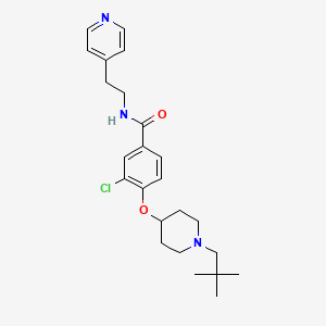 3-chloro-4-{[1-(2,2-dimethylpropyl)-4-piperidinyl]oxy}-N-[2-(4-pyridinyl)ethyl]benzamide