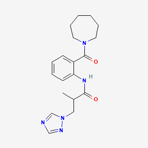 N-[2-(azepan-1-ylcarbonyl)phenyl]-2-methyl-3-(1H-1,2,4-triazol-1-yl)propanamide