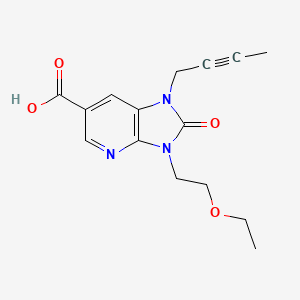 1-but-2-yn-1-yl-3-(2-ethoxyethyl)-2-oxo-2,3-dihydro-1H-imidazo[4,5-b]pyridine-6-carboxylic acid