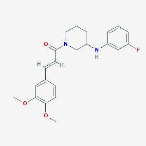 1-[(2E)-3-(3,4-dimethoxyphenyl)-2-propenoyl]-N-(3-fluorophenyl)-3-piperidinamine