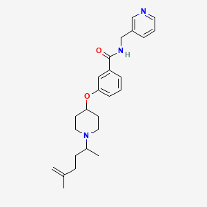 3-{[1-(1,4-dimethyl-4-penten-1-yl)-4-piperidinyl]oxy}-N-(3-pyridinylmethyl)benzamide