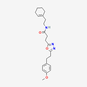 N-[2-(cyclohexen-1-yl)ethyl]-3-[5-[2-(4-methoxyphenyl)ethyl]-1,3,4-oxadiazol-2-yl]propanamide