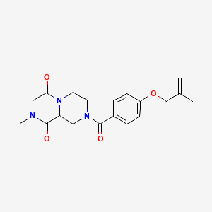 2-methyl-8-{4-[(2-methylprop-2-en-1-yl)oxy]benzoyl}tetrahydro-2H-pyrazino[1,2-a]pyrazine-1,4(3H,6H)-dione