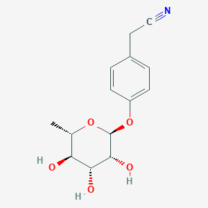 molecular formula C14H17NO5 B037790 4-(鼠李糖基氧基)苯乙腈 CAS No. 122001-32-5