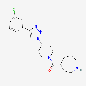 Azepan-4-yl-[4-[4-(3-chlorophenyl)triazol-1-yl]piperidin-1-yl]methanone