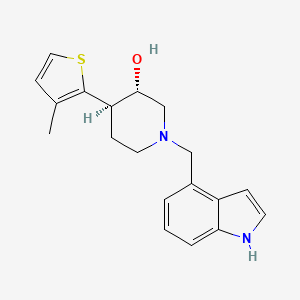 (3S*,4R*)-1-(1H-indol-4-ylmethyl)-4-(3-methyl-2-thienyl)piperidin-3-ol